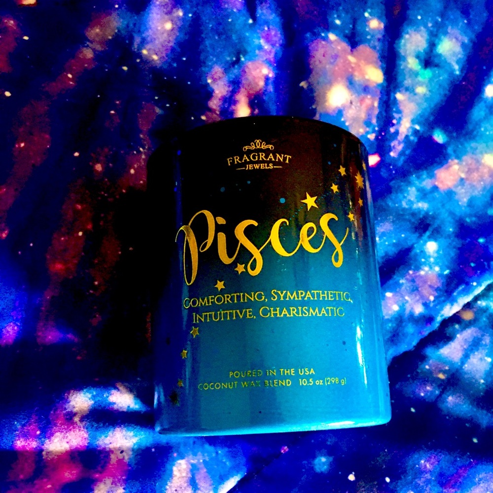 Pisces Candle Jar Glass Holder Repurpose